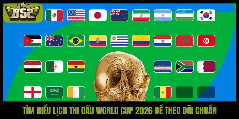 Tìm hiểu lịch thi đấu World Cup 2026 để theo dõi chuẩn